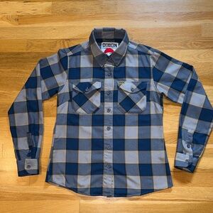 DIXXON Navy and Gray Checkered The Pedro’s Shirt Size M